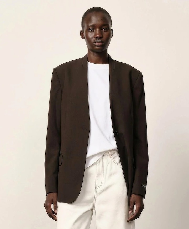 Dames blazer bruin