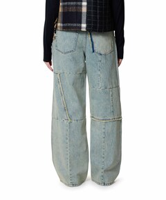 Baggy Patched jeans beige