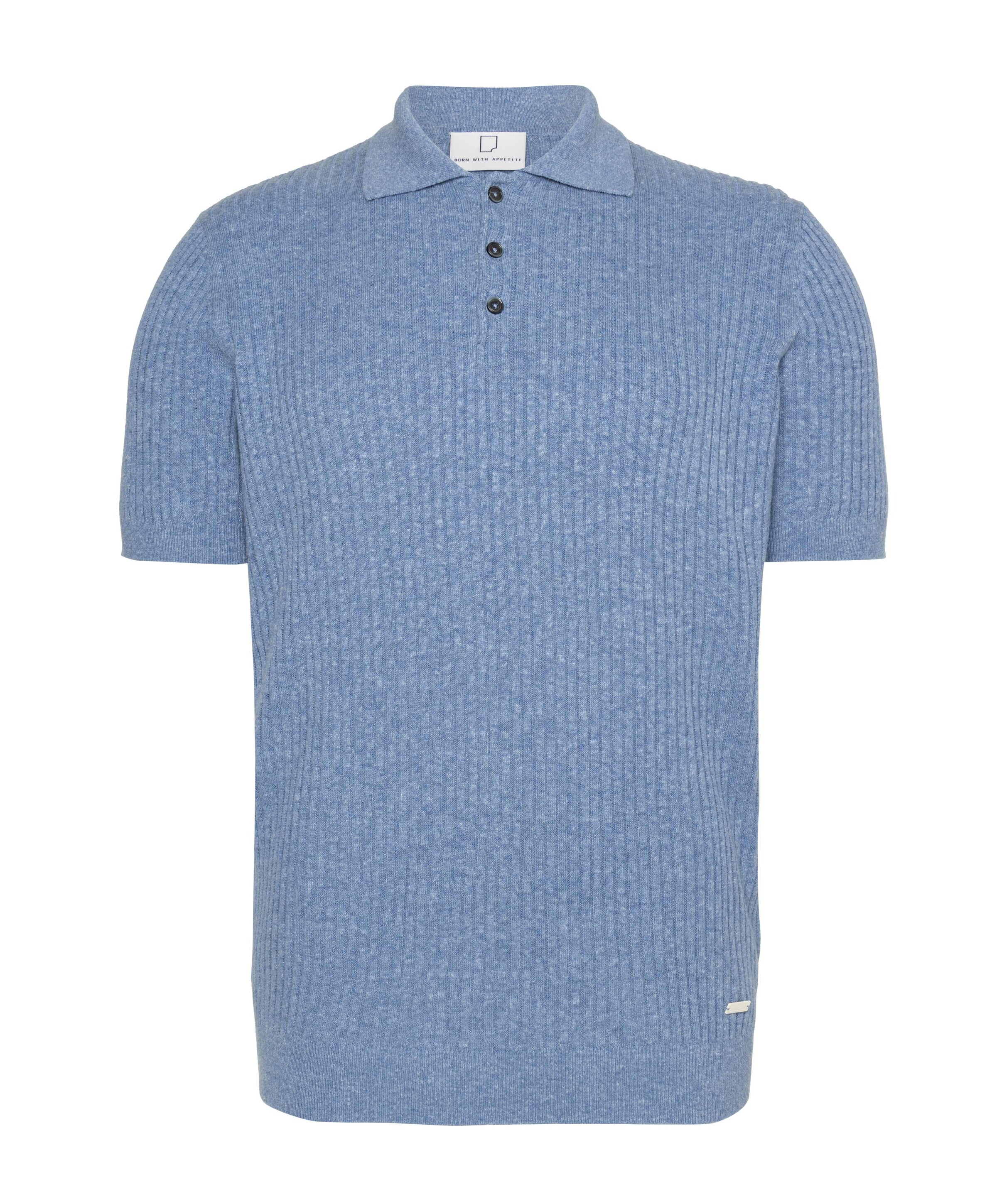 Heren polo blauw