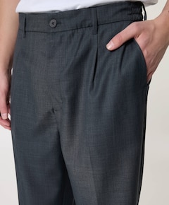 OLAF Regular Wool Blend Pleated heren pantalon grijs