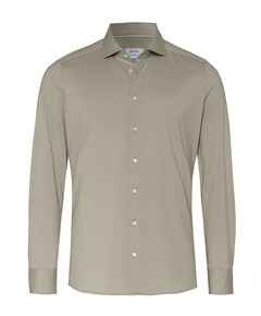 Heren overhemd lange mouw beige