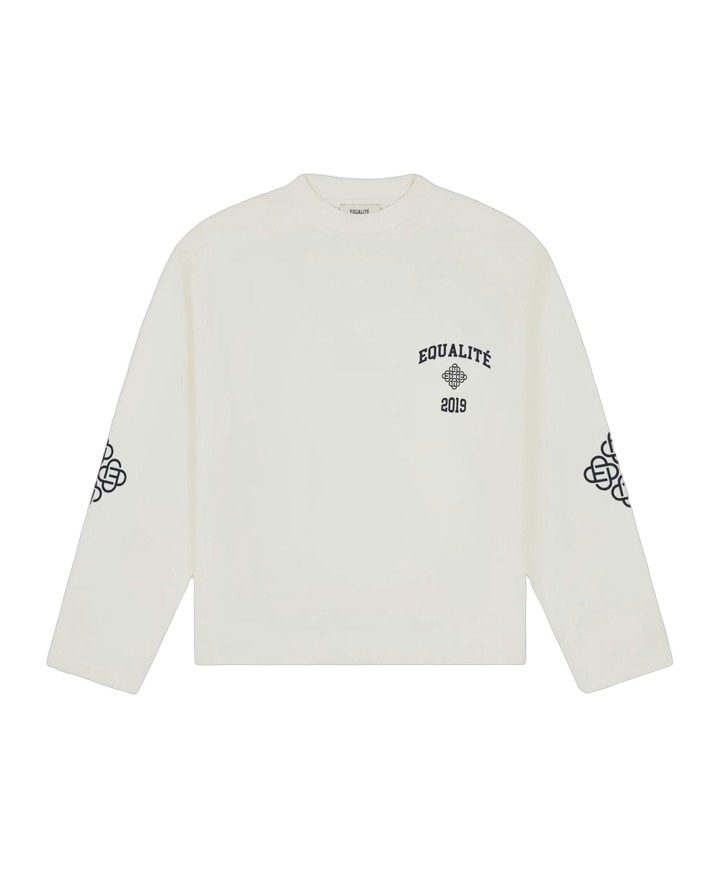 Uniseks longsleeve ecru