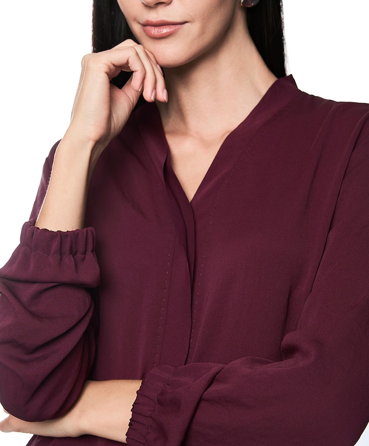 Dames blouse bordeaux