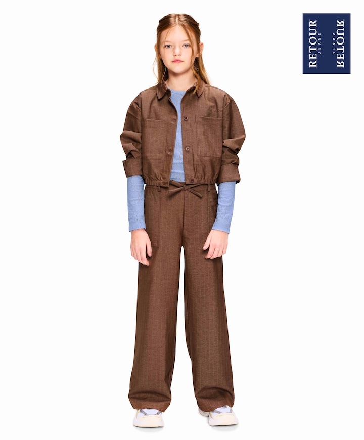 Meisjes vest bruin