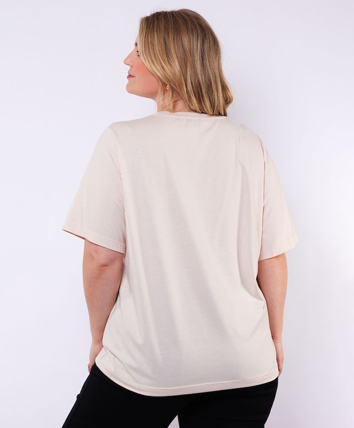 Dames t-shirt beige