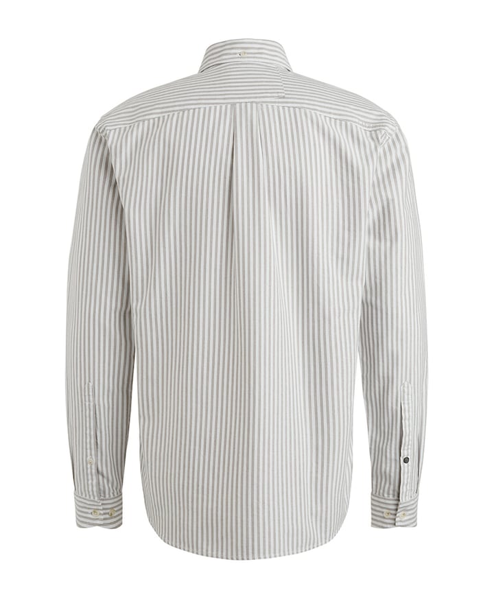 Heren overhemd lange mouw beige