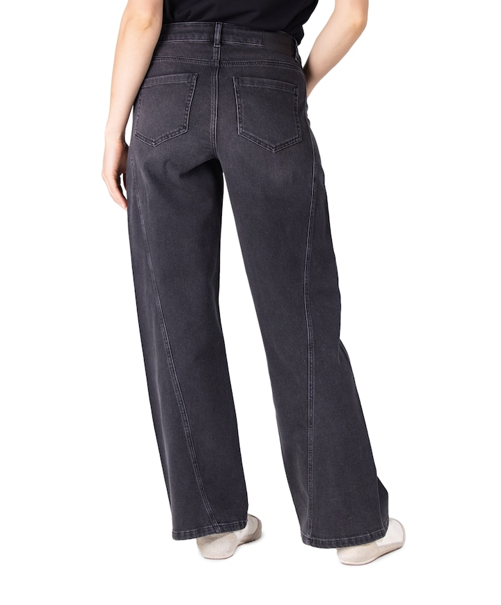 EVY GDS 457 wide leg with glitterspray jeans grijs