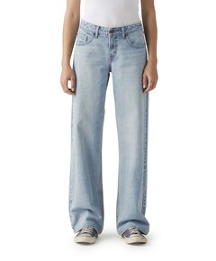 Low loose blasted dames jeans blauw