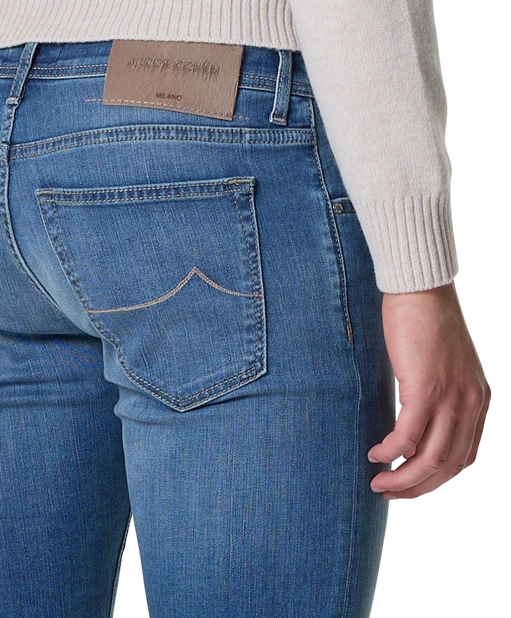 Nick Slim 5 Pocket heren jeans blauw