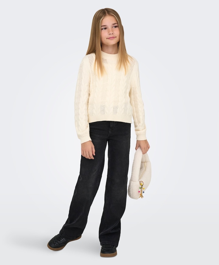 KOGJUICY LIFE WIDE LEG DNM DCC369 meisjes jeans zwart