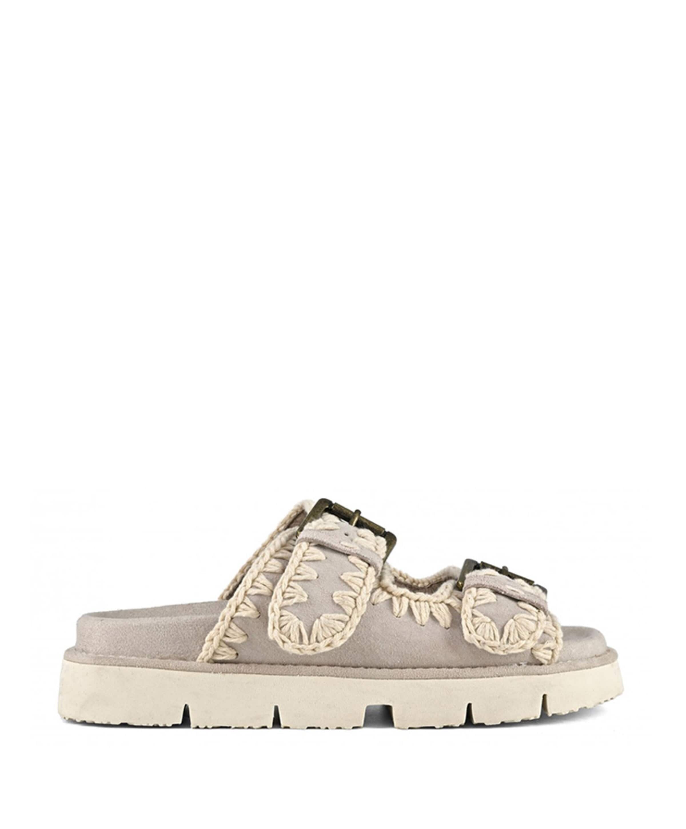 Bio sandal two buckles dames sandalen beige