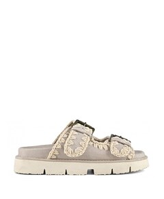 Bio sandal two buckles dames sandalen beige