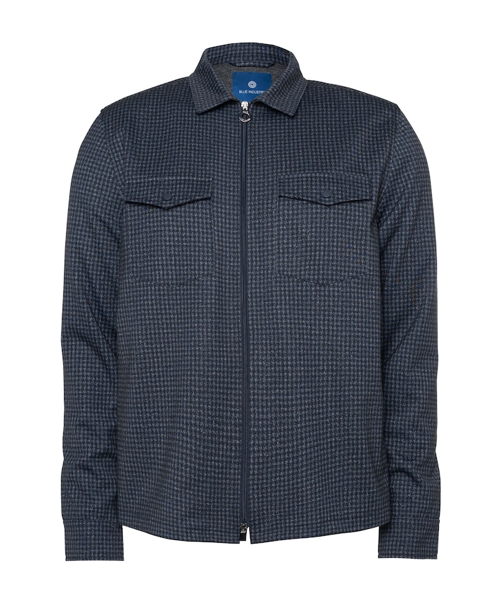Heren overshirt blauw