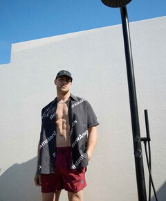 Heren zwemshort bordeaux