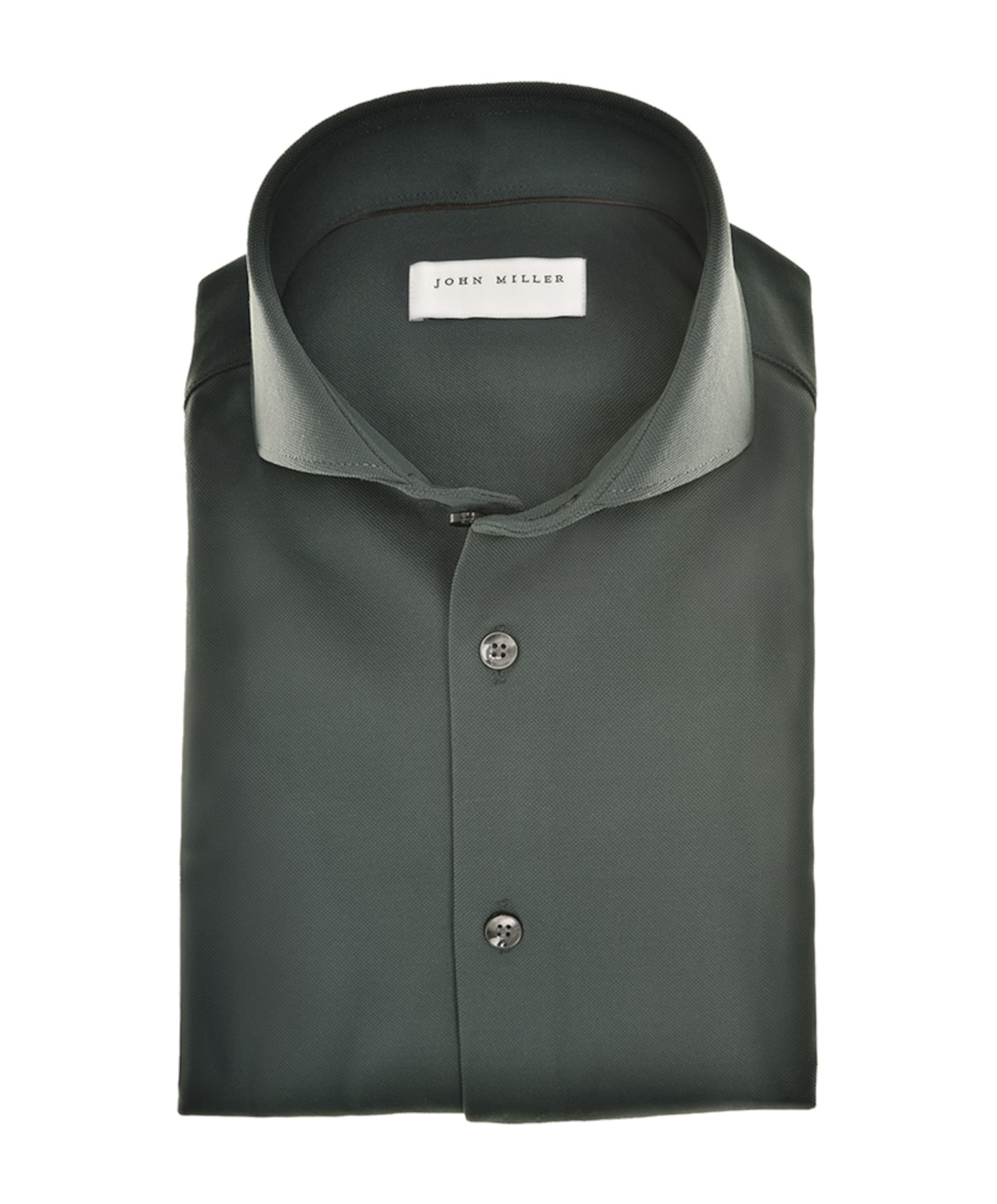 Heren overhemd lange mouw groen