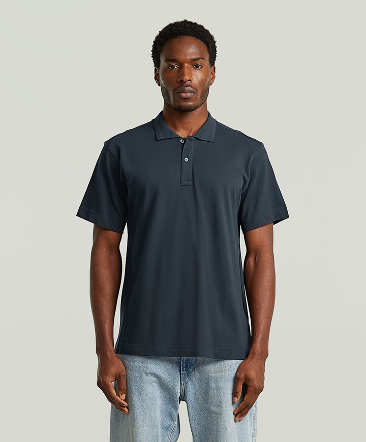Heren polo blauw