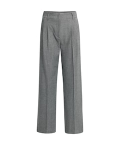 Zachte geweven broek met wijde dames broek grijs