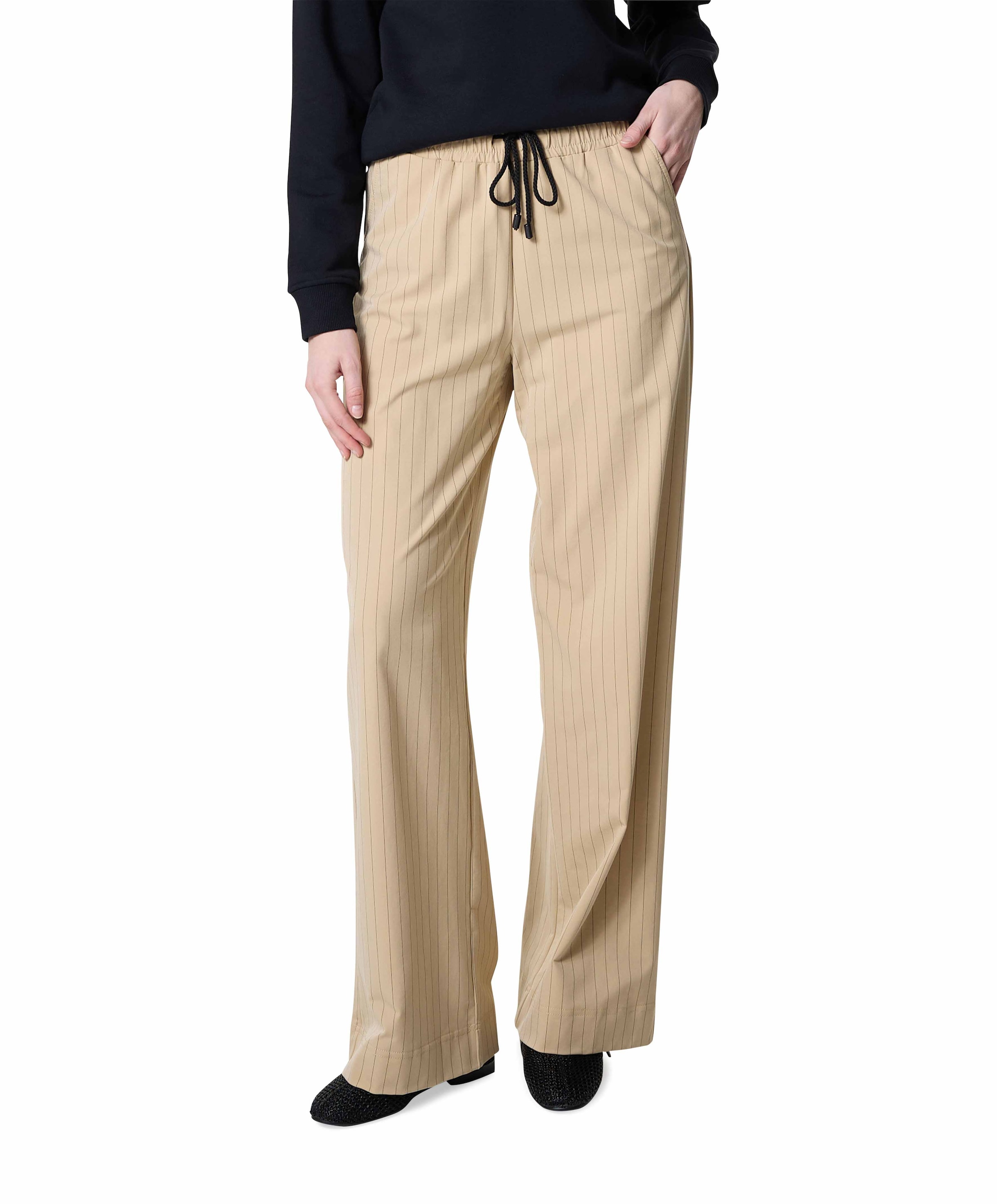 PARISA STRIPE TRAVEL dames broek beige