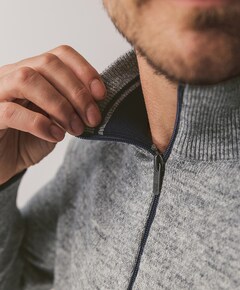 Trui met rits grijs