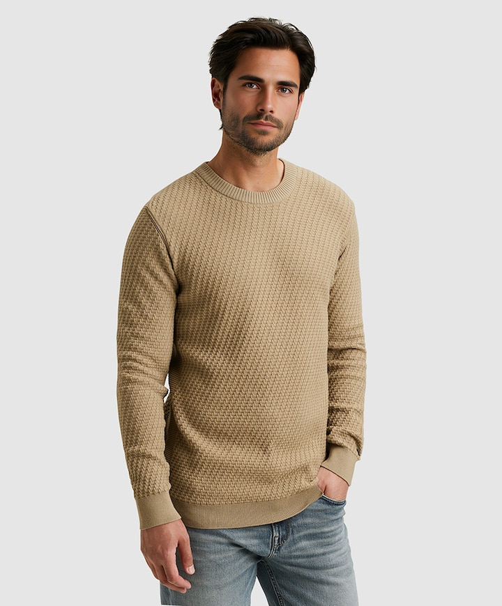 Heren trui beige