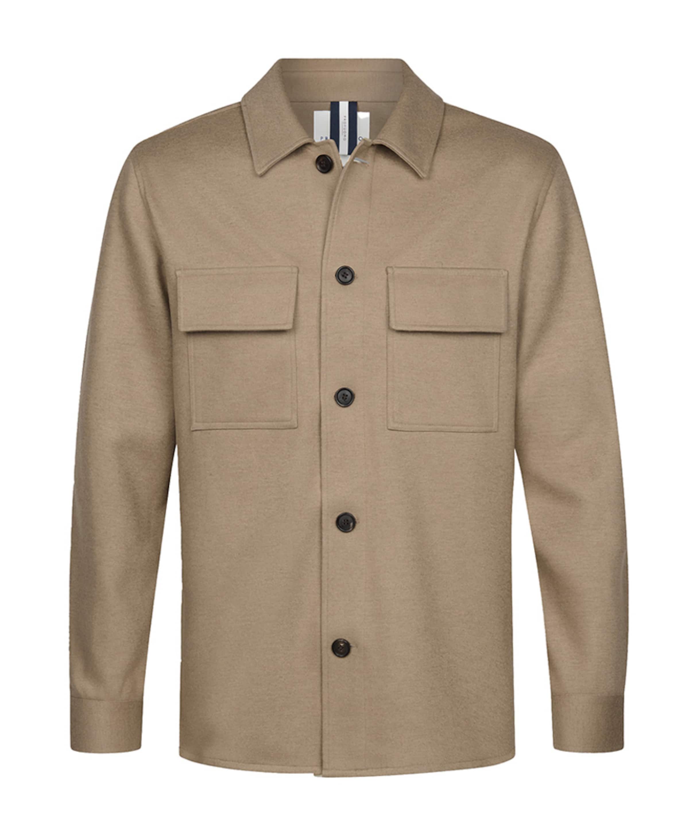 Heren overshirt beige