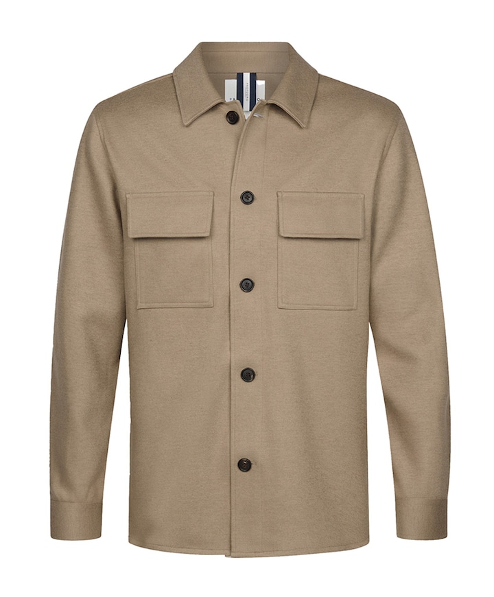 Heren overshirt beige