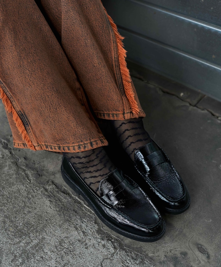 Adison dames loafers zwart