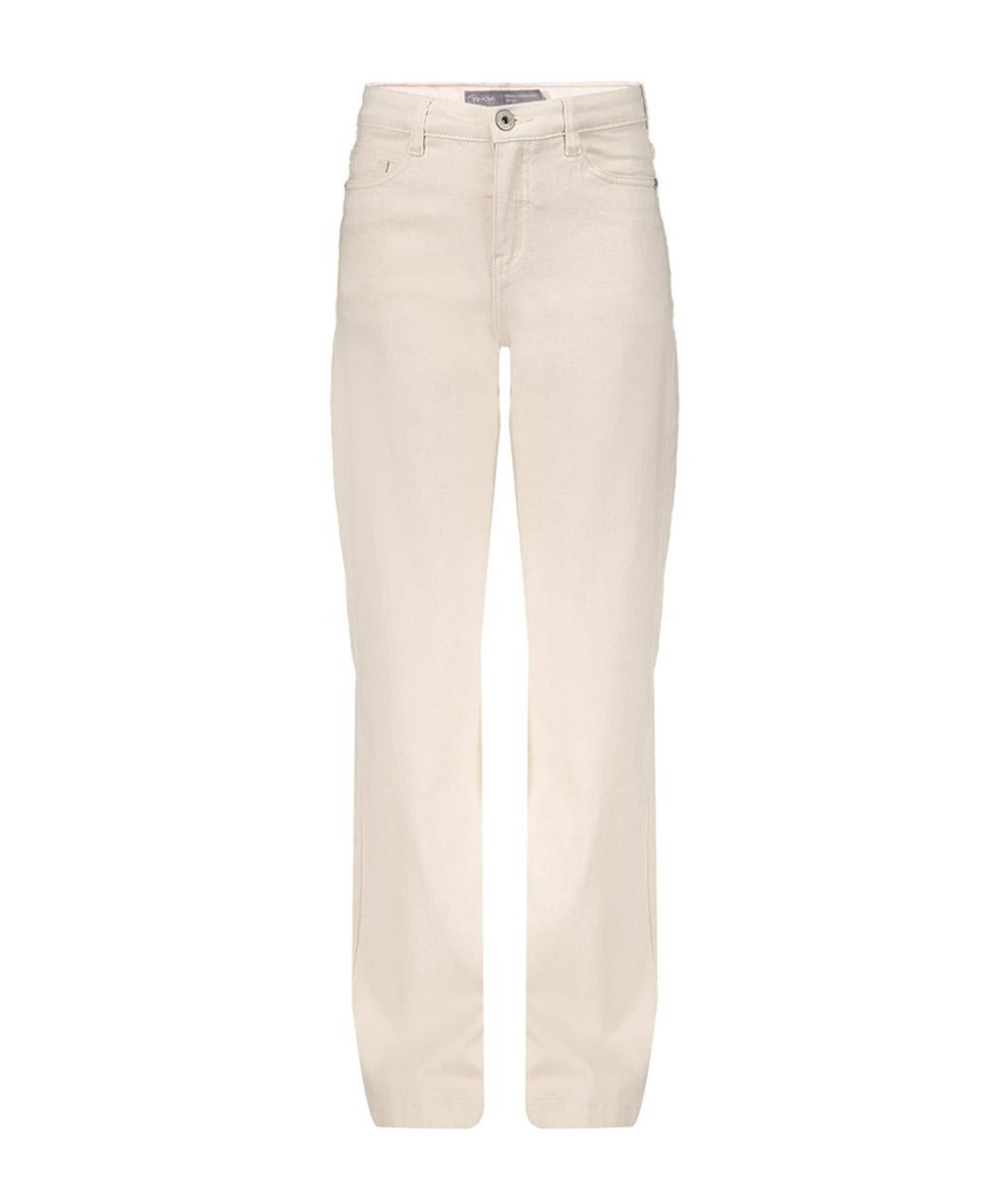 Jeans wide linen mix meisjes jeans ecru