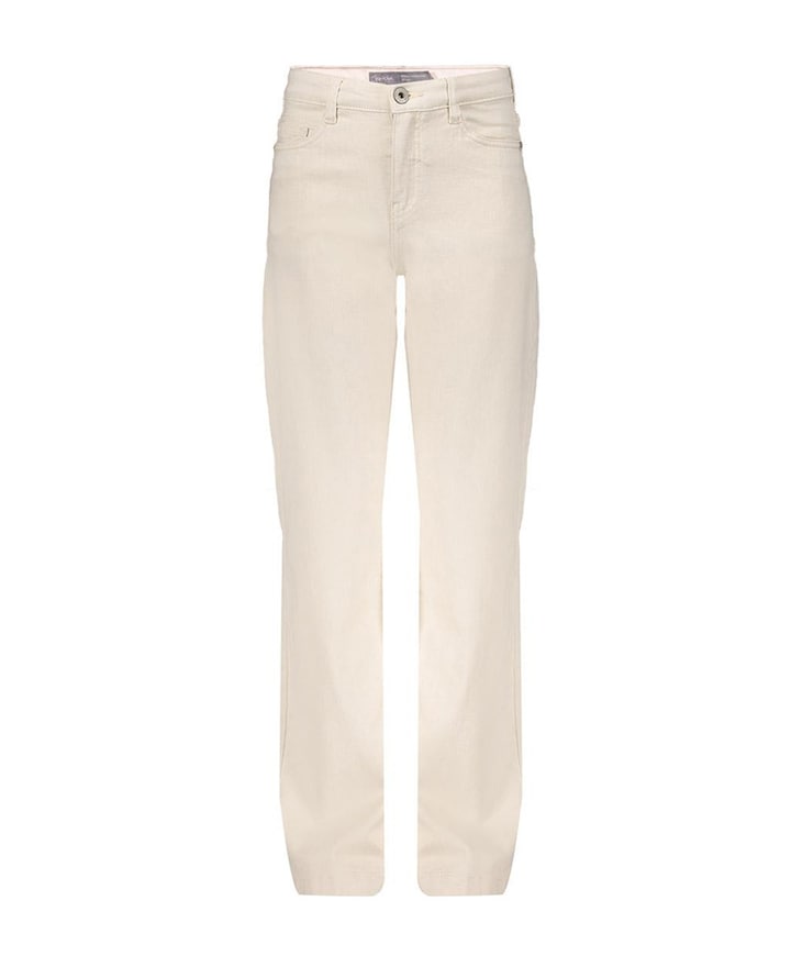 Jeans wide linen mix meisjes jeans ecru