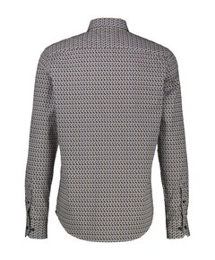 Heren overhemd lange mouw beige