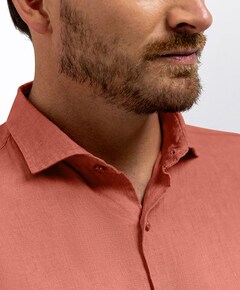 Heren overhemd lange mouw roze