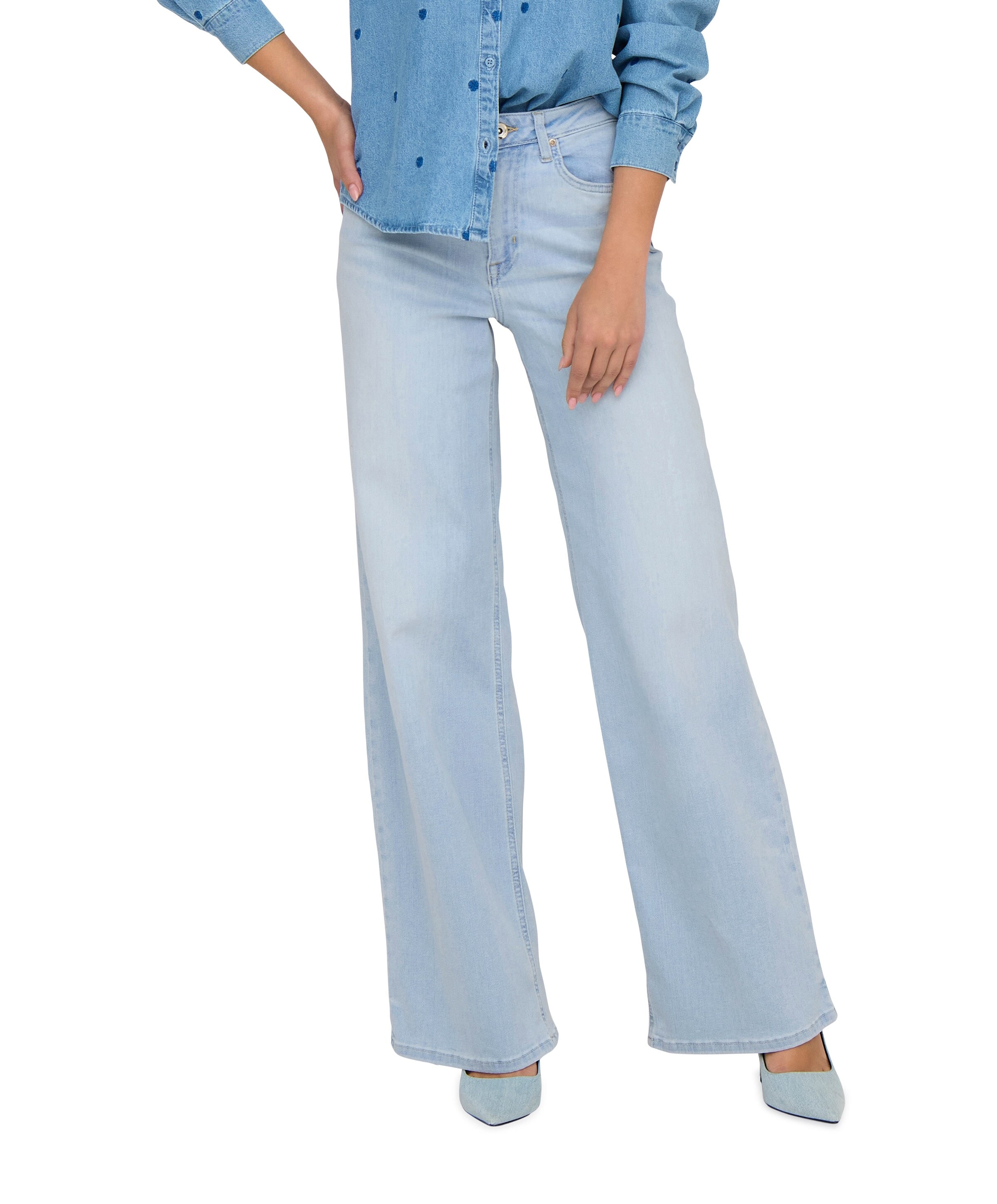 ONLMADISON BLUSH HW WIDE DNM CRO495 dames jeans blauw