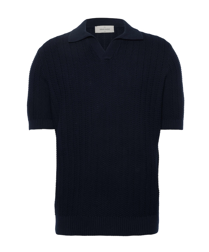 Heren polo blauw