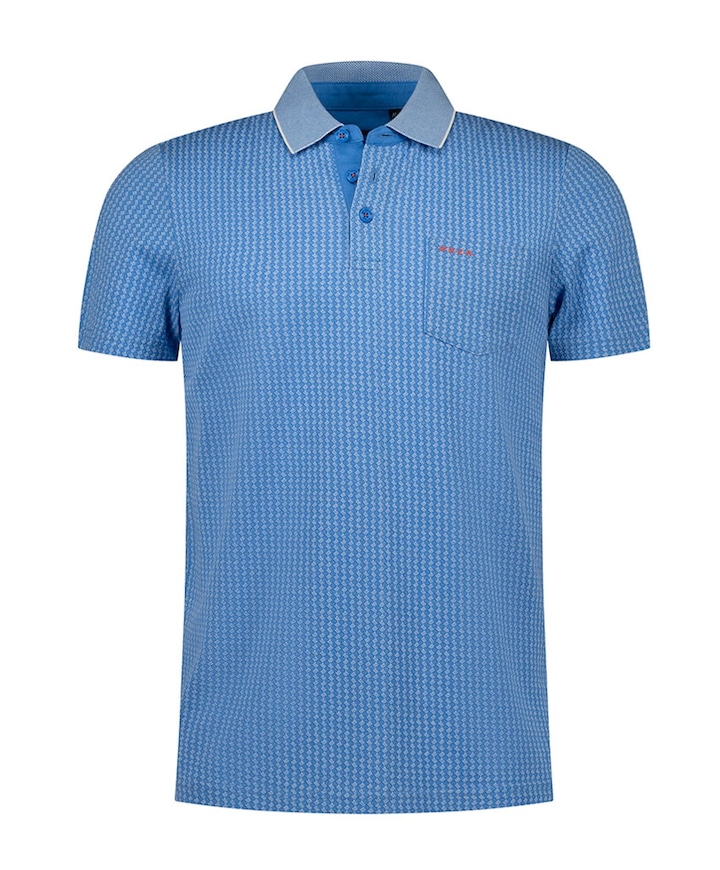 Heren polo blauw