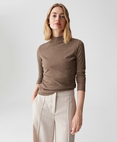 Dames longsleeve bruin