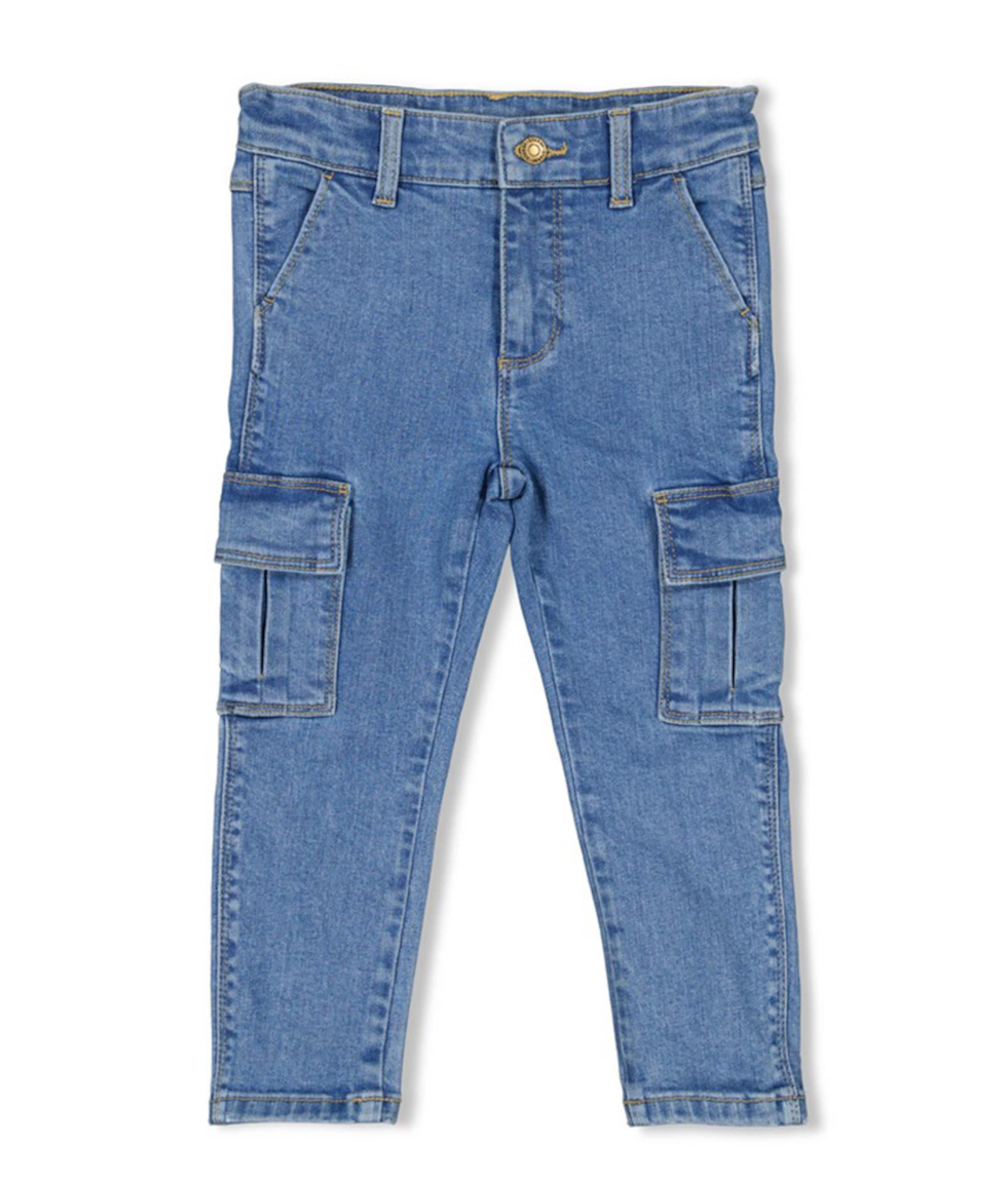 Cargo denim  jeans blauw