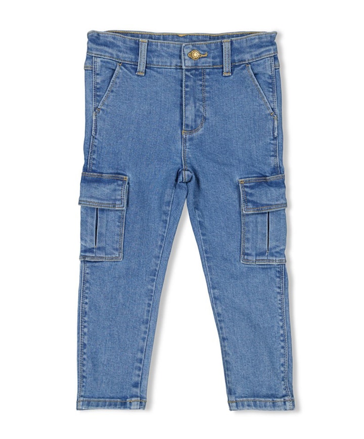 Cargo denim  jeans blauw