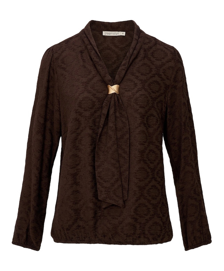 Dames blouse bruin
