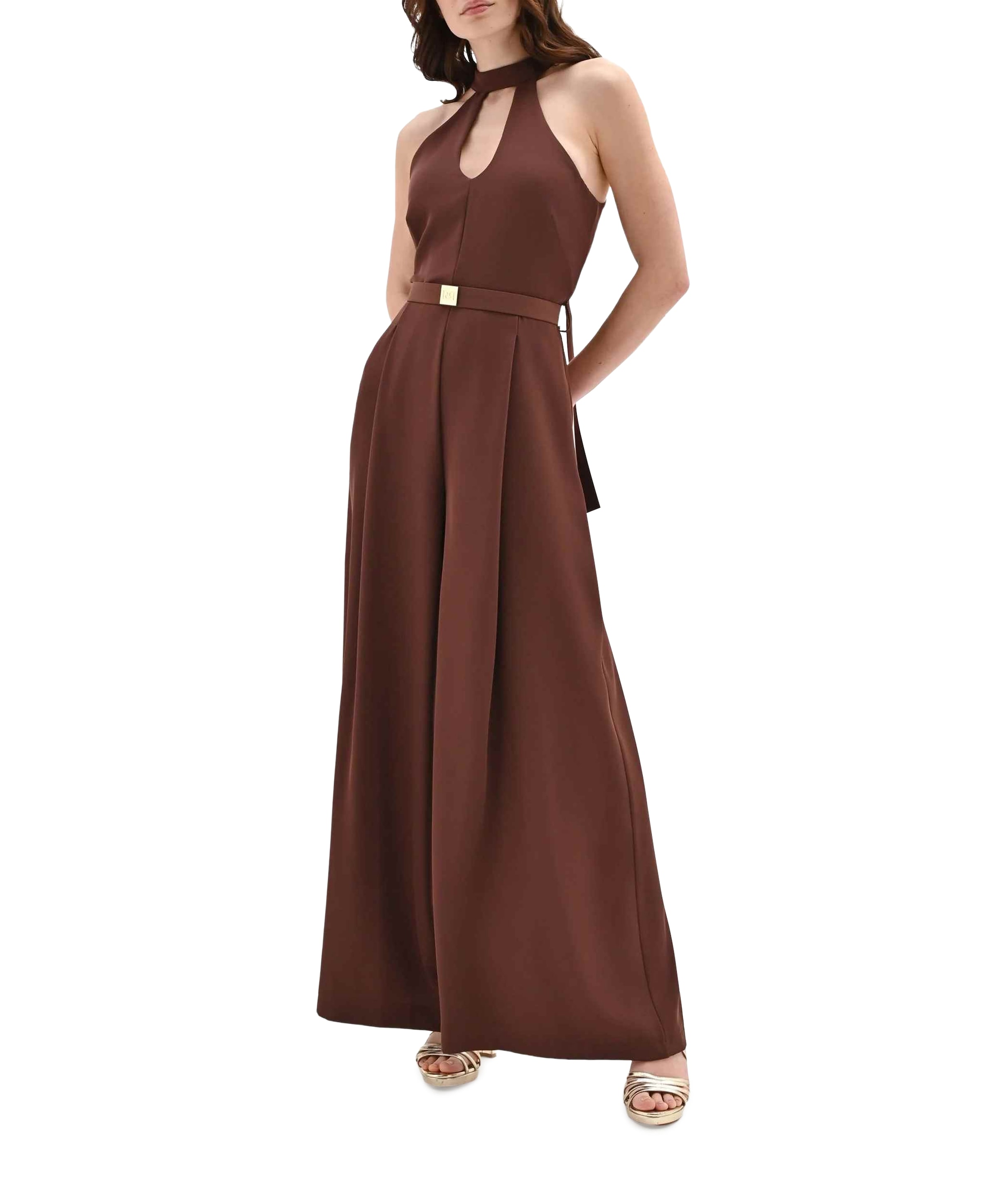 Diana tuta dames jumpsuit bruin