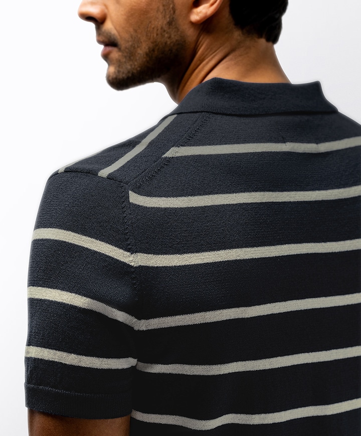 Heren polo blauw