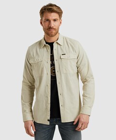 Heren overhemd lange mouw ecru