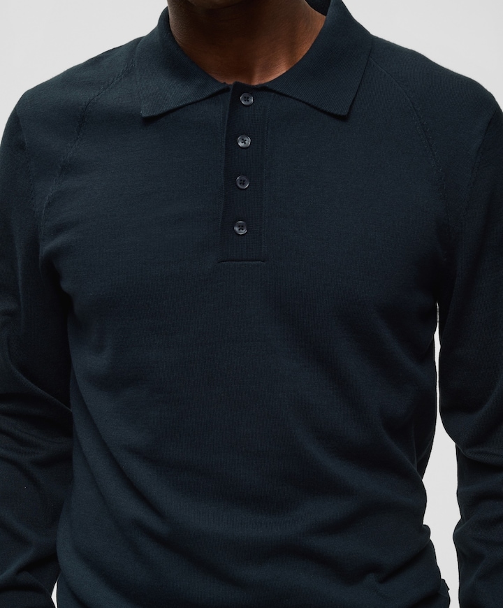 Heren polo blauw
