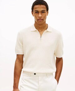 Heren polo ecru