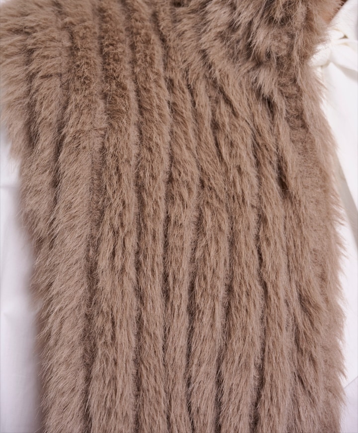 Dames gilet beige
