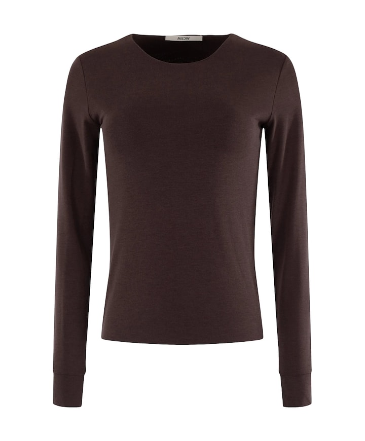 Dames longsleeve bruin