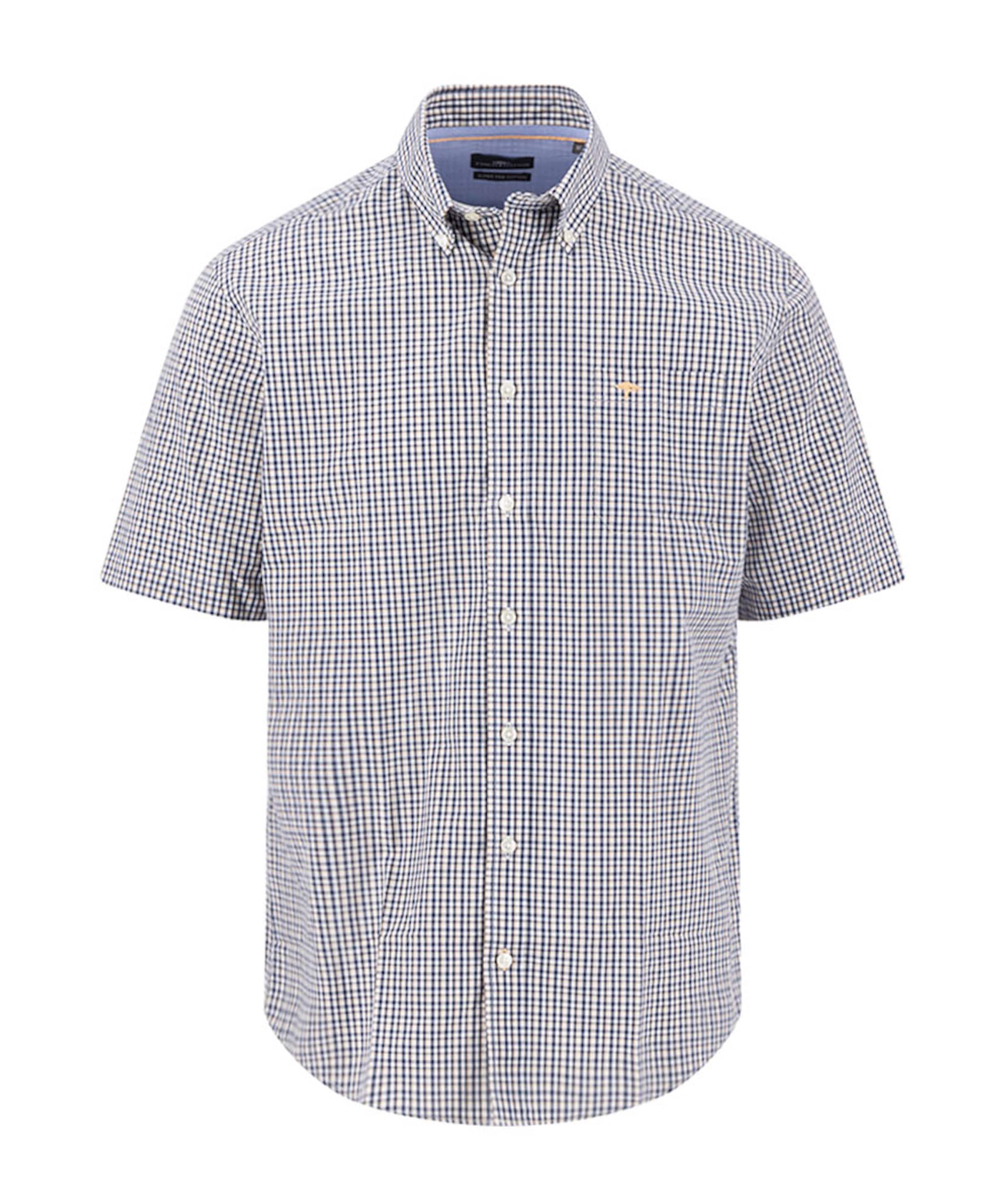 Heren overhemd korte mouw oranje