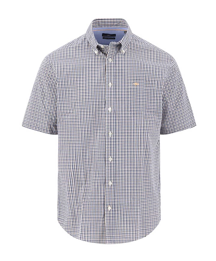 Heren overhemd korte mouw oranje