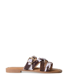 Zare dames slippers bruin