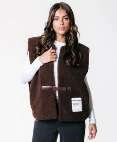 Dames gilet bruin