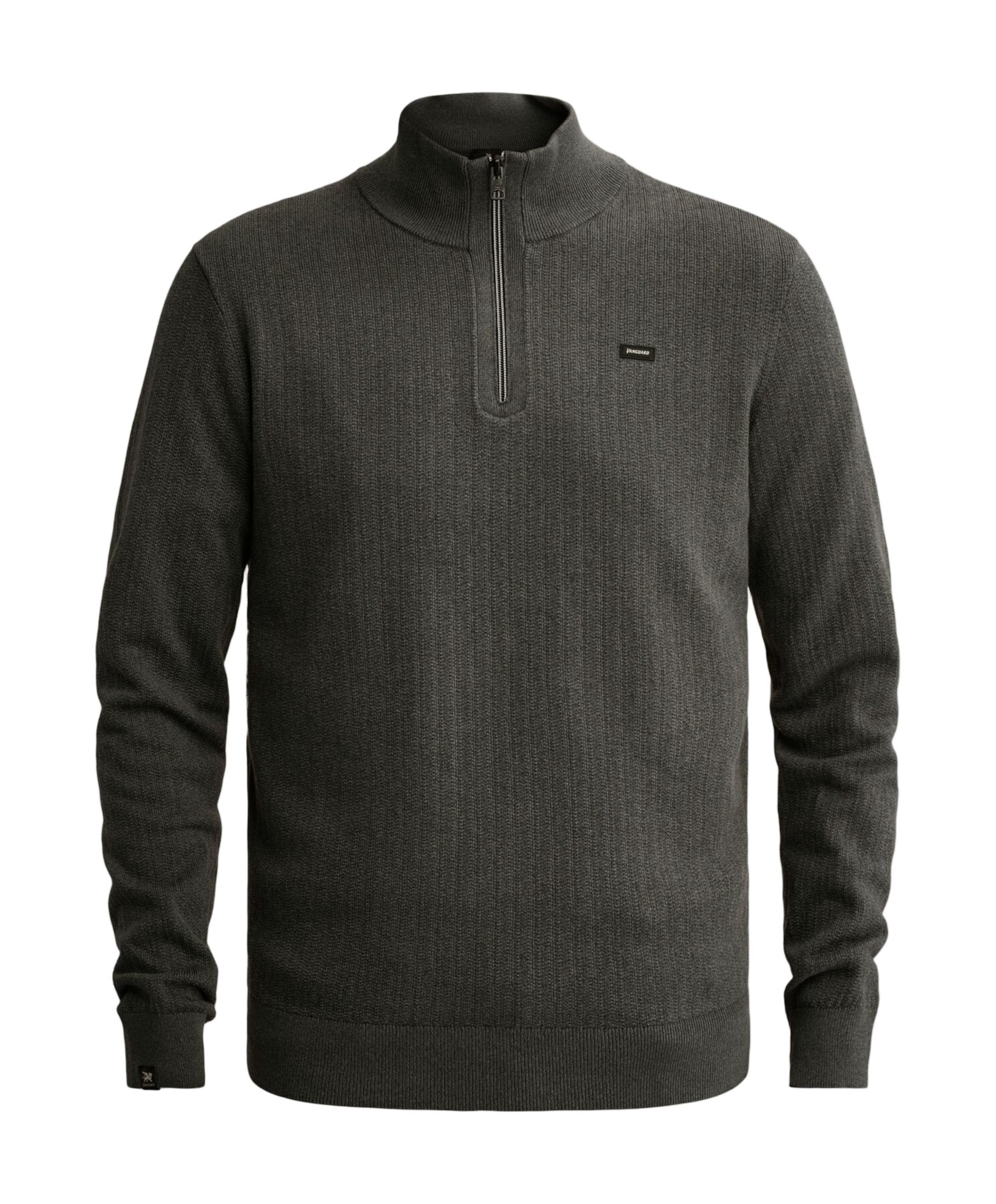 Heren trui met rits blauw
